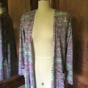 LuLaRoe Long Duster Cardigan Sarah Jacket Small
